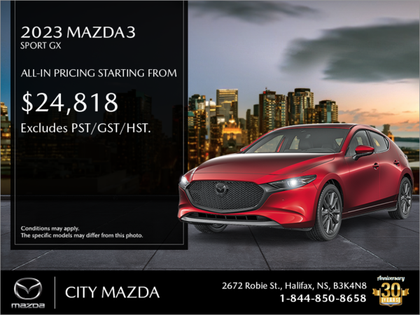 Get the 2023 Mazda3 Sport Today!