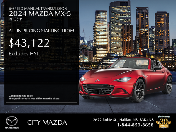 Get the 2024 Mazda MX-5 RF today!