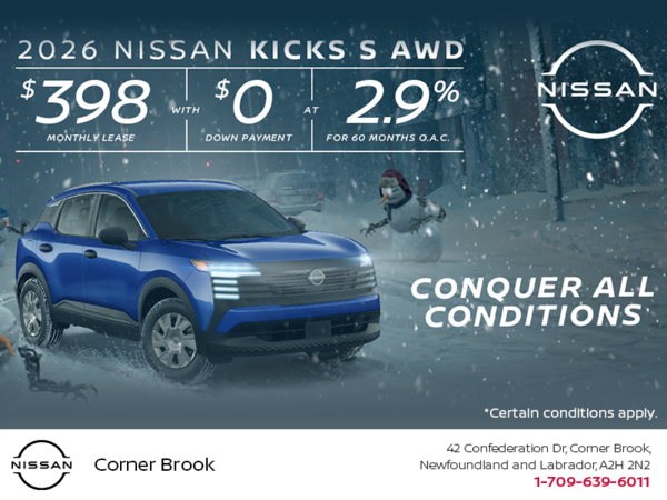 Get the 2026 Nissan Kicks S Today!