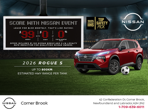 Get the 2026 Nissan Rogue S Today!