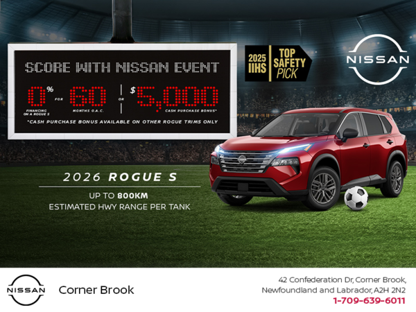 Get the 2026 Nissan Rogue S Today!