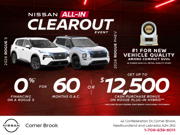 Get the 2026 Nissan Rogue S and Phev Today!