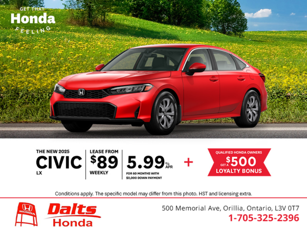 Get the 2025 Honda Civic Sedan!