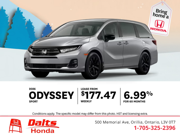 Get the 2026 Honda Odyssey!