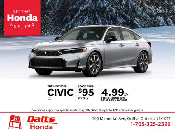 Get the 2026 Honda Civic!