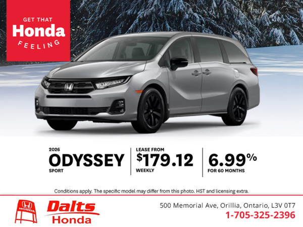 Get the 2026 Honda Odyssey!