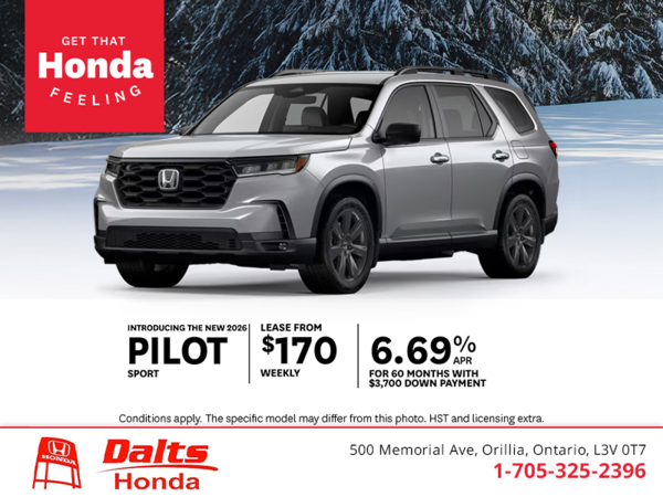 Get the 2026 Honda Pilot