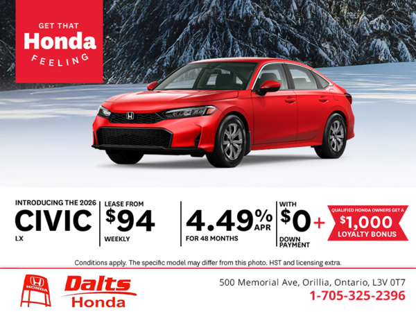 Get the 2026 Honda Civic!