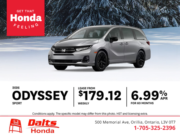 Get the 2026 Honda Odyssey!
