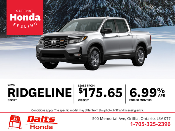 Get the 2026 Honda Ridgeline!