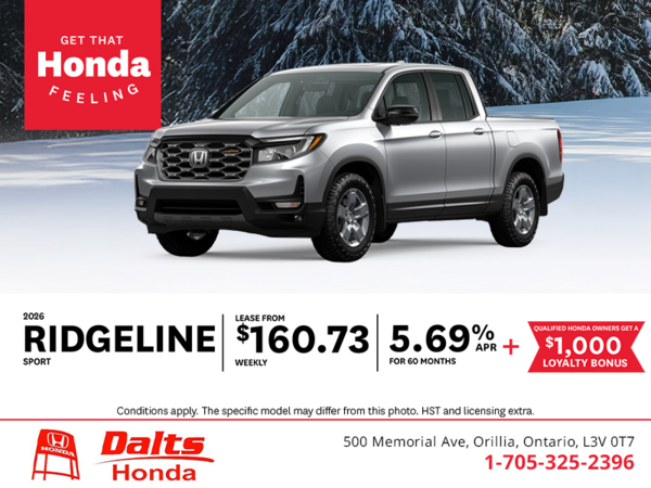 Get the 2026 Honda Ridgeline!