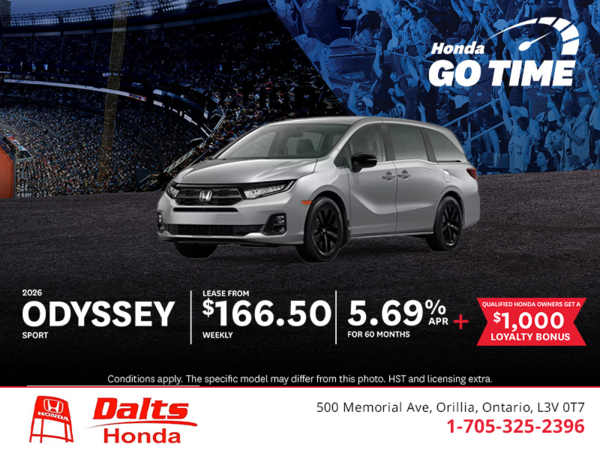 Get the 2026 Honda Odyssey!