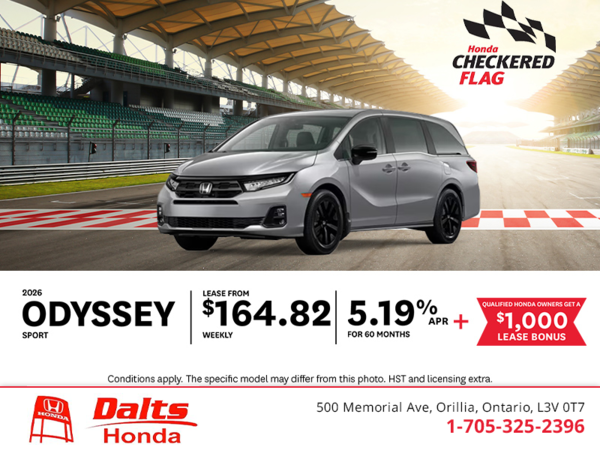 Get the 2026 Honda Odyssey!
