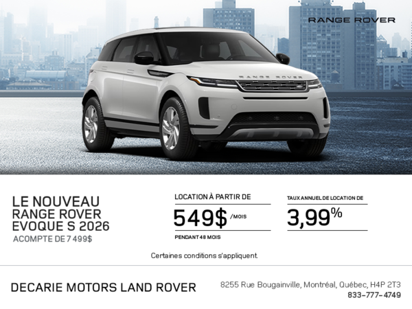 Le Range Rover Evoque 2026