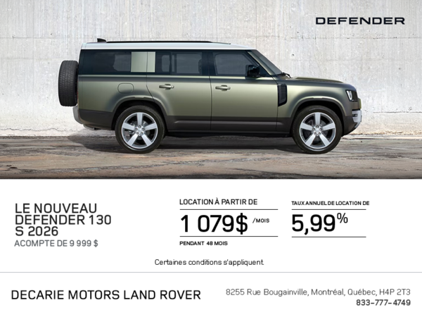Le Land Rover Defender 130 S 2026