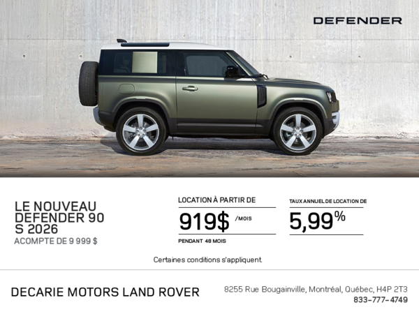 Le Land Rover Defender 90 S 2026