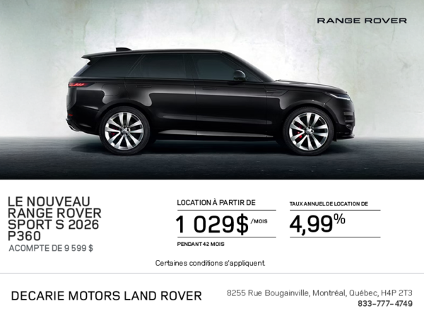 Le Range Rover Sport S 2026