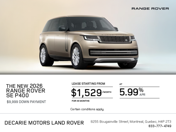 The 2026 Range Rover SE