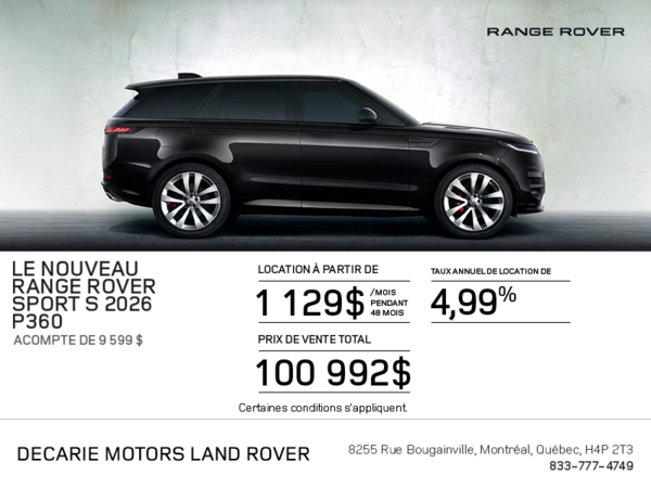 Le Range Rover Sport S 2026