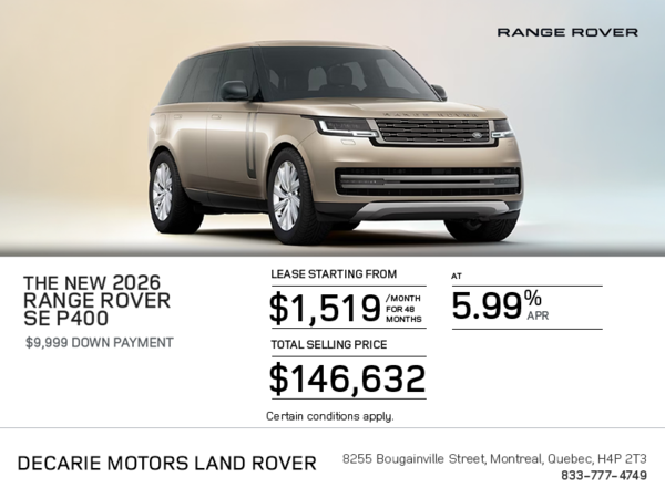 The 2026 Range Rover SE