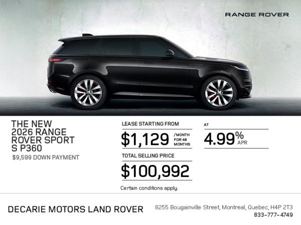 The 2026 Range Rover Sport S