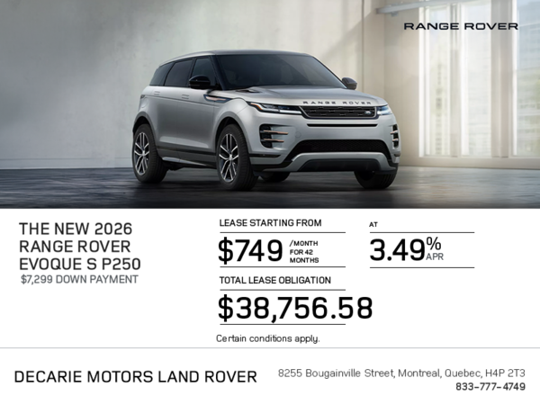 The 2026 Range Rover Evoque S