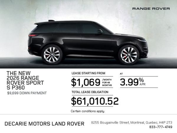 2026 Land Rover Range Rover Sport Mild Hybrid