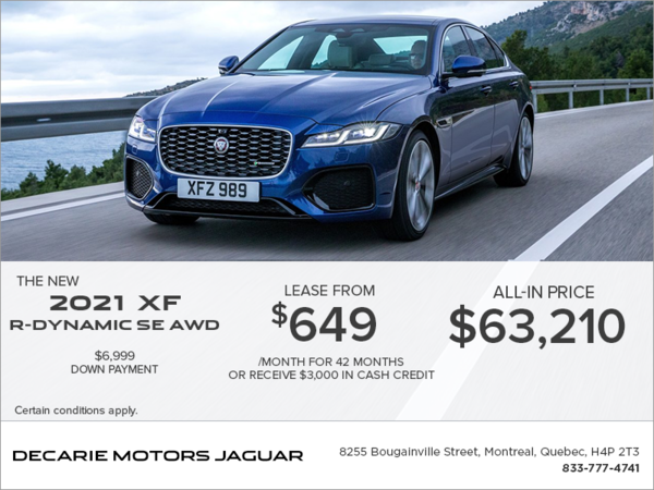 2021 Jaguar XF R-Dynamic SE - from $64,142 | Decarie Motors Jaguar