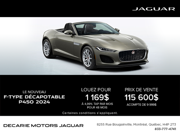Le Jaguar F-TYPE Décapotable 2024