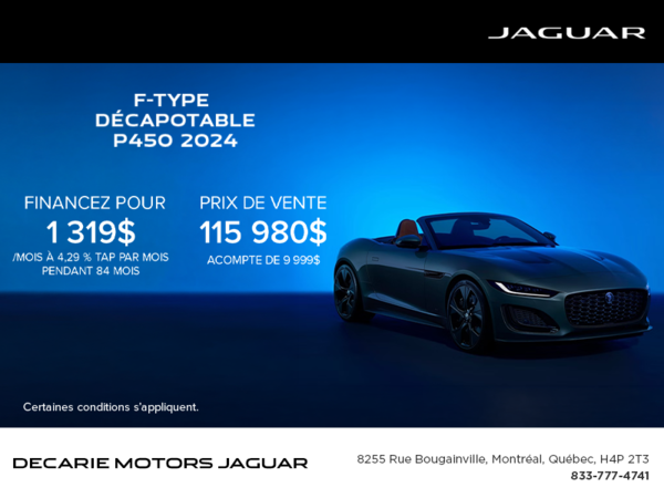 Le Jaguar F-TYPE Décapotable 2024
