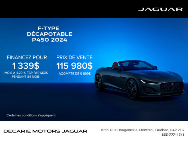 Le Jaguar F-TYPE Décapotable 2024