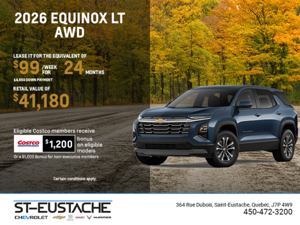 Get the 2026 Chevrolet Equinox LT AWD