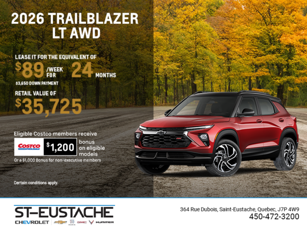 Get the 2026 Chevrolet Trailblazer LT AWD