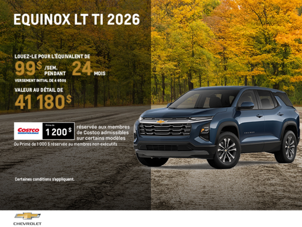 Procurez-vous le Chevrolet Equinox LT TI 2026