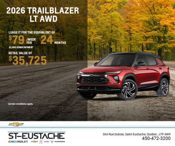 Get the 2026 Chevrolet Trailblazer LT AWD