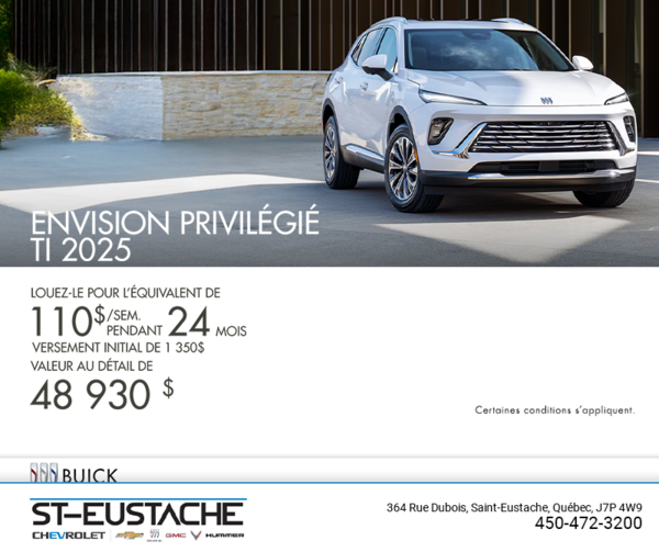 Procurez-vous la Buick Envision Privilégié TI 2025