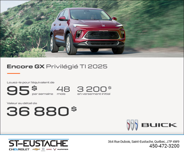 Procurez-vous le Buick Encore GX 2025