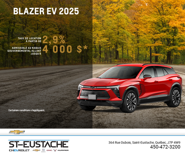 Procurez-vous le Chevrolet Blazer EV 2025