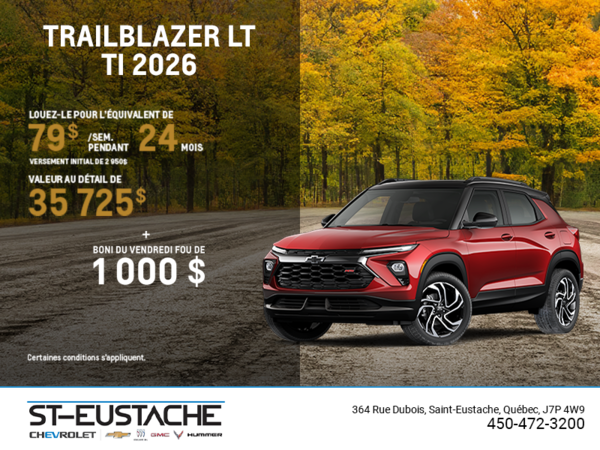 Le Chevrolet Trailblazer LT TI 2026