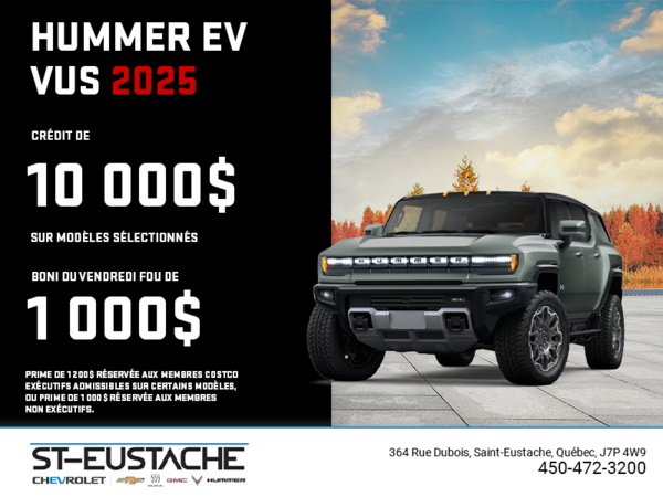 Le GMC Hummer EV VUS 2025