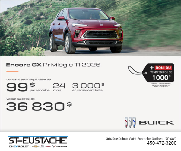 Procurez-vous le Buick Encore GX 2026