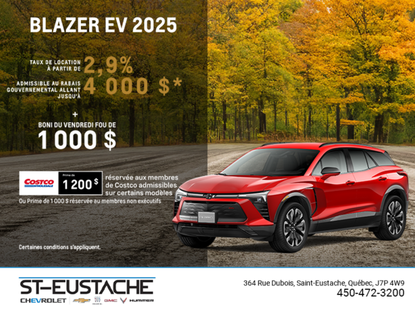 Procurez-vous le Chevrolet Blazer EV 2025