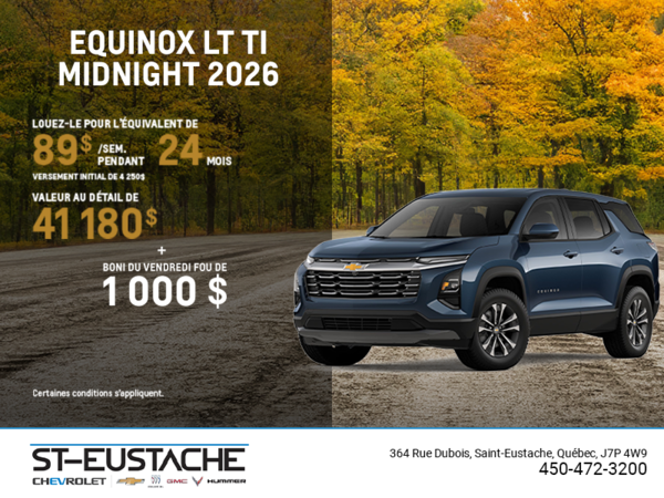 Procurez-vous le Chevrolet Equinox LT TI 2026