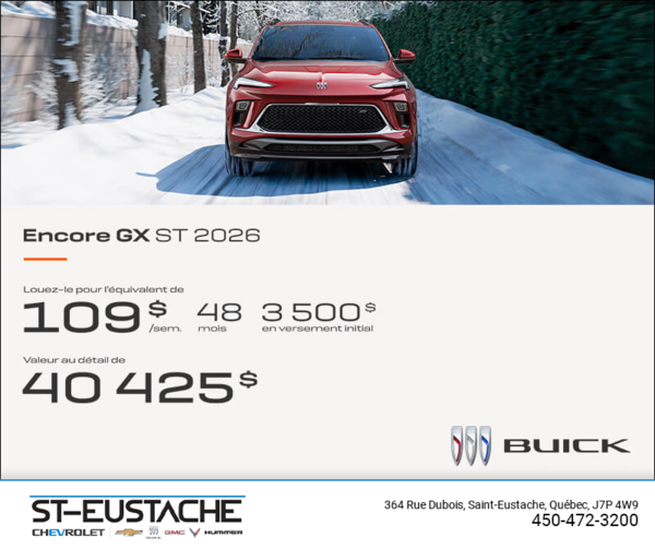 Procurez-vous le Buick Encore GX 2026