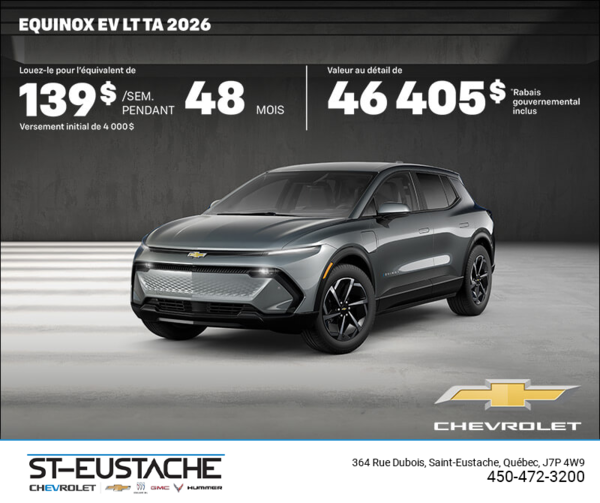 Procurez-vous le Chevrolet Equinox EV 2026