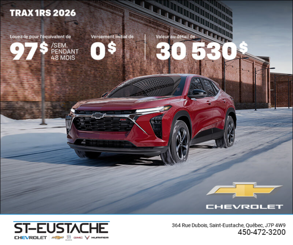 Procurez-vous le Chevrolet Trax 2026