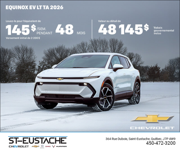 Procurez-vous le Chevrolet Equinox EV 2026