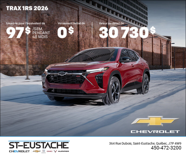 Procurez-vous le Chevrolet Trax 2026