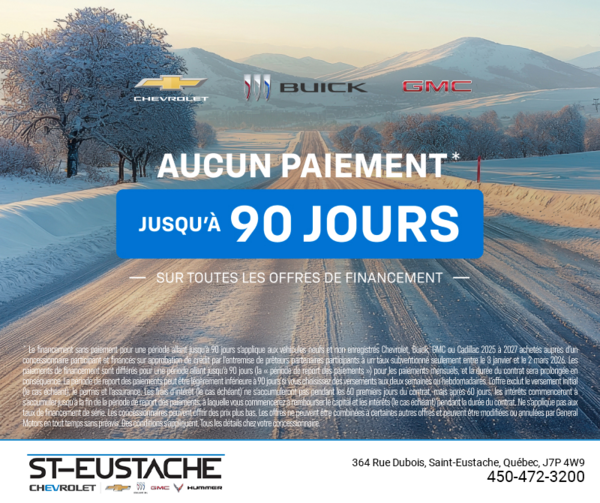 L'événement Chevrolet 90 jours