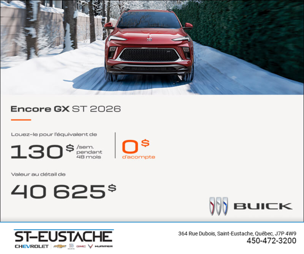 Procurez-vous le Buick Encore GX 2026